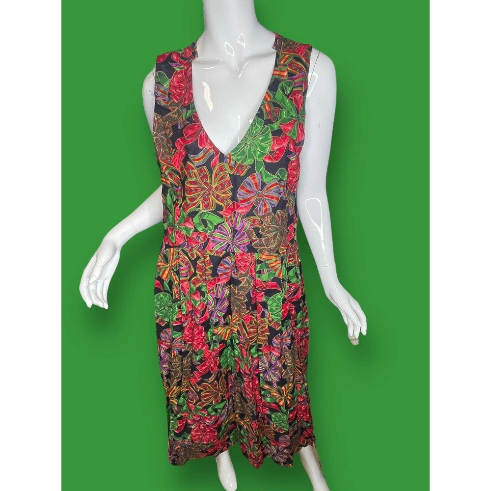 Pam’s Closet Vintage Christmas/Holiday Gift Bow Jumper Dress sz M EUC! Pls Read